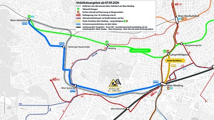 ÖBB Infra Karte Wien S80 Hauptsperre