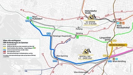 ÖBB Infra Karte Wien S80 Sommersperre
